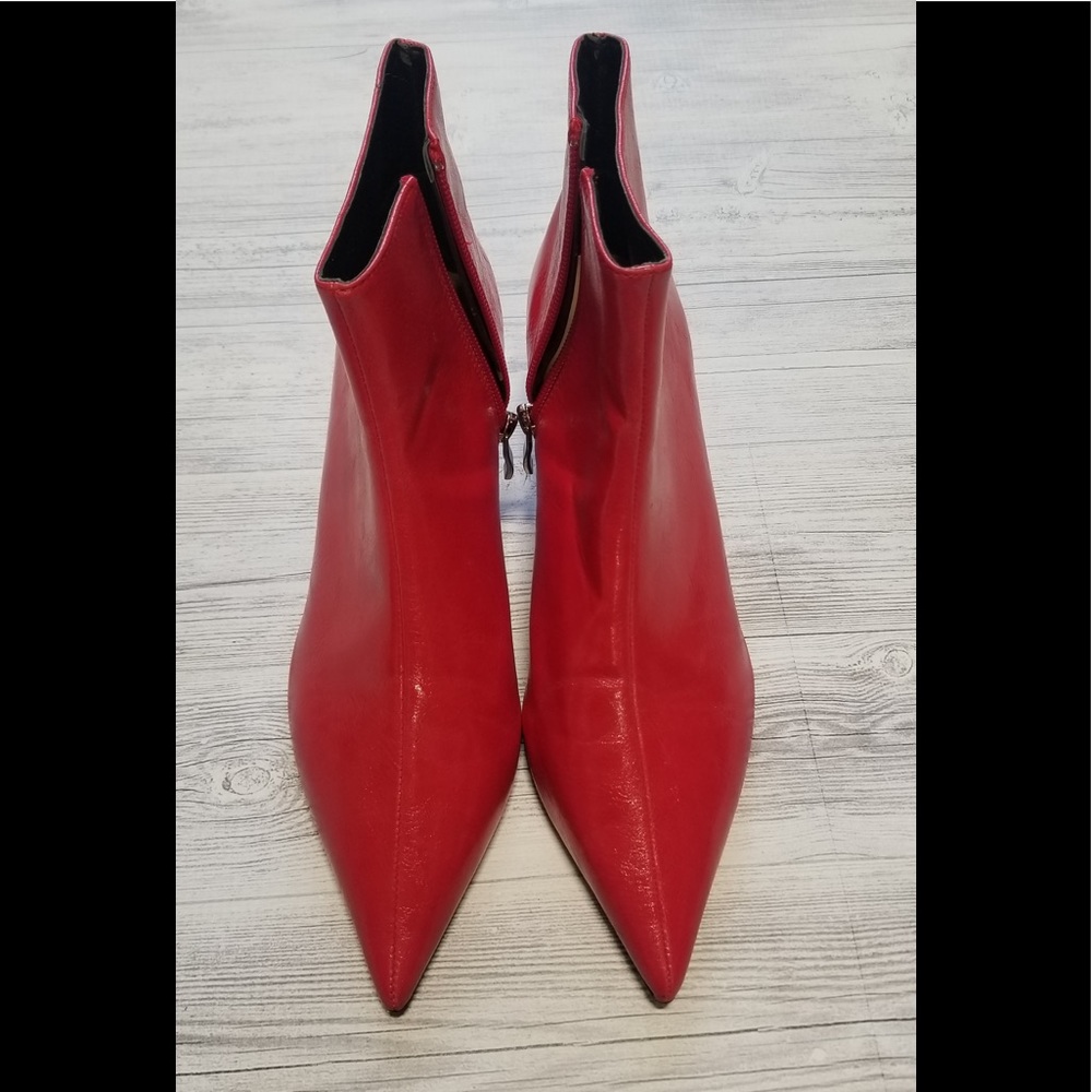 red Zara boots
